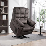 REHOUSING Oversized Power Lift Recliner Big Man 400lbs, Extra Wide Recliner Chair with Lifts Vertically for Elderly, Features Cup Holder, Heat and Massage, Zero Gravity Lay Flat for Adults (Grey) REHOUSING