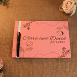 Personalized Wedding Wooden Guest Book, Letters to the Bride, Rustic Style Wedding Guest Book, Laser Engraved Guest Book, Photobooth Guestbook, 2 sizes and 50 high quality pages, 5 Rustic Colors TRENDSHOPIC