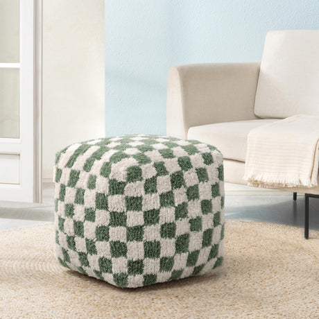 Anji Mountain 100% Handmade & Handcrafted Comfortable Home Décor Pouf Ottoman Footrest for Living Room, Bedroom, Nursery, Kidsroom, Patio Furniture - (20" x 20" x 20" - Sage) Anji Mountain