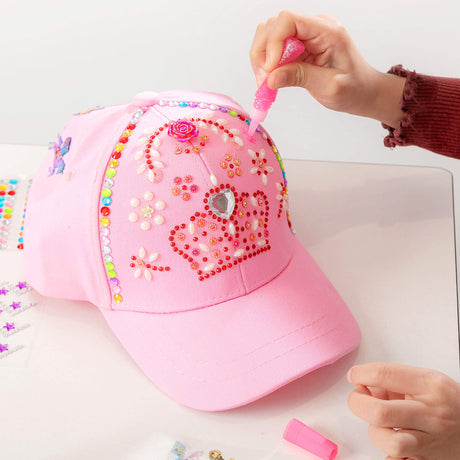 Klever Kits Decorate Your Own Baseball Cap with 7 Sheets Gems Stickers, Art & Crafts Kit for Kids, Fun Creative DIY Toys for Kids Girls Klever Kits