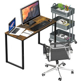 SHW Mission 32 inches Office Desk, Rustic Brown SHW