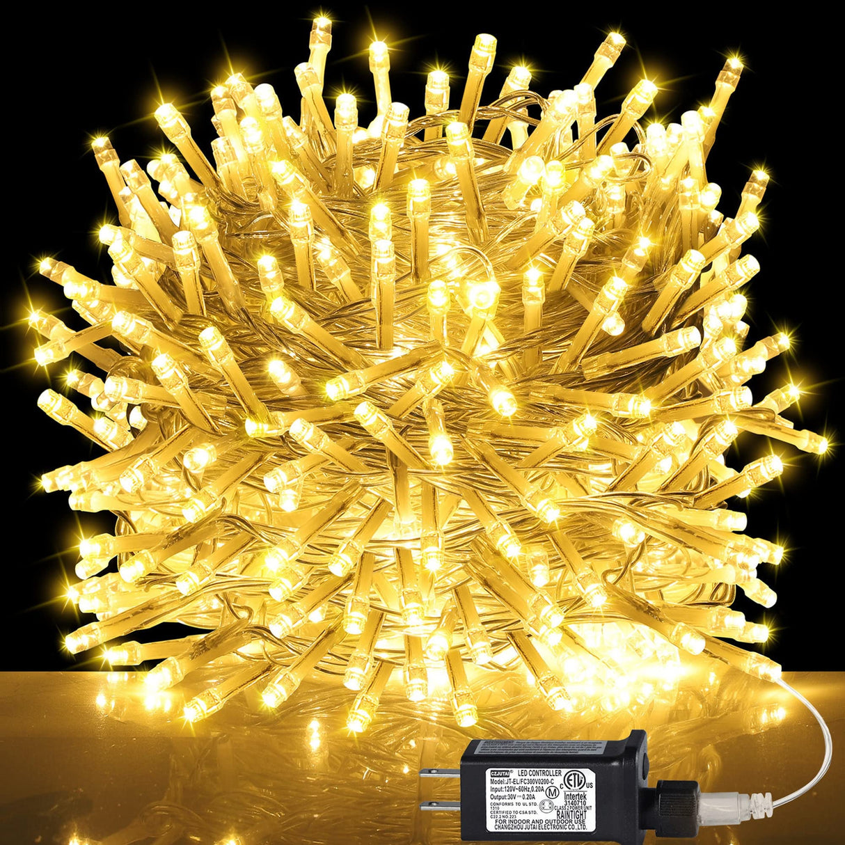 kemooie 500 LED Christmas Lights, 164FT 8 Lighting Modes Plug in Waterproof LED String Lights for Outdoor Christmas Tree Birthday Christmas Wedding Party Garden Balcony Decorations (Warm White) kemooie