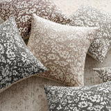 MIULEE Floral Pillow Covers Decorative Throw Pillow Covers 18x18 Pack of 2 Modern Linen Cushion Covers Farmhouse Neutral Pillow Covers for Living Room Sofa Bed,Cream Oatmea MIULEE