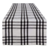 DII Home Sweet Farmhouse Plaid Tabletop Collection, Table Runner, 14x72, Black DII
