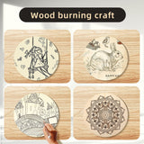Round Wood Circles for Crafts Round Wood Cutouts Unfinished Round Wood Discs for Door Hanger Design Wood Burning (1, 24 Inch) Jetec
