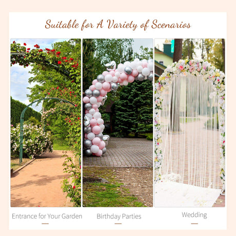 Outsunny 85" Wooden Garden Arbor for Wedding and Ceremony, Outdoor Garden Arch Trellis for Climbing Vines, Fir Wood, Carbonized Color Outsunny