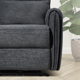 53.5" Zero Wall Hugger Power Reclining Loveseat Sofa with USB & Type-C Ports, Electric Recliner Loveseat with Lumbar Pillows, Small Space Wall Hugger Reclining Couch for Living Room & RV (Dark Grey) LURVIA