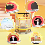 60" Toddler Trampoline for Kids,5FT Upgrade Kids Baby Small Trampoline for Toddlers 1-3 with Safety Enclosure Net,Gifts for Kid 500lbs Suit for Indoor Outdoor CYlively