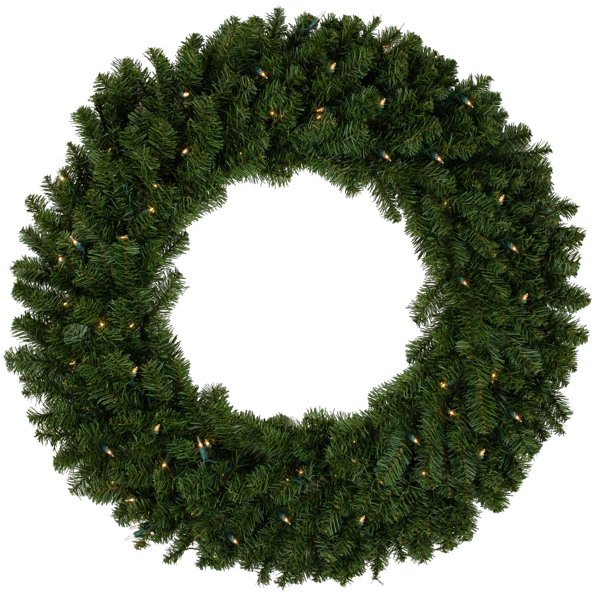 Northlight Pre-Lit Canadian Pine Artificial Christmas Wreath - 36" - Clear Lights Northlight
