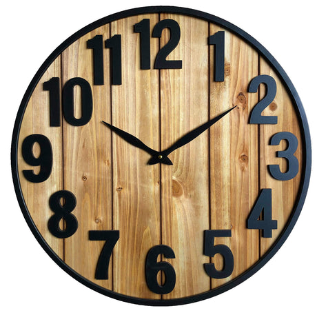 Montoire Farmhouse Wall Clock Large, Large Wall Clock 24 Inches or Larger for Living Room - Giant Oversized Big Rustic Decorative Clocks for Walls and Large Bold Living Room Decor Montoire