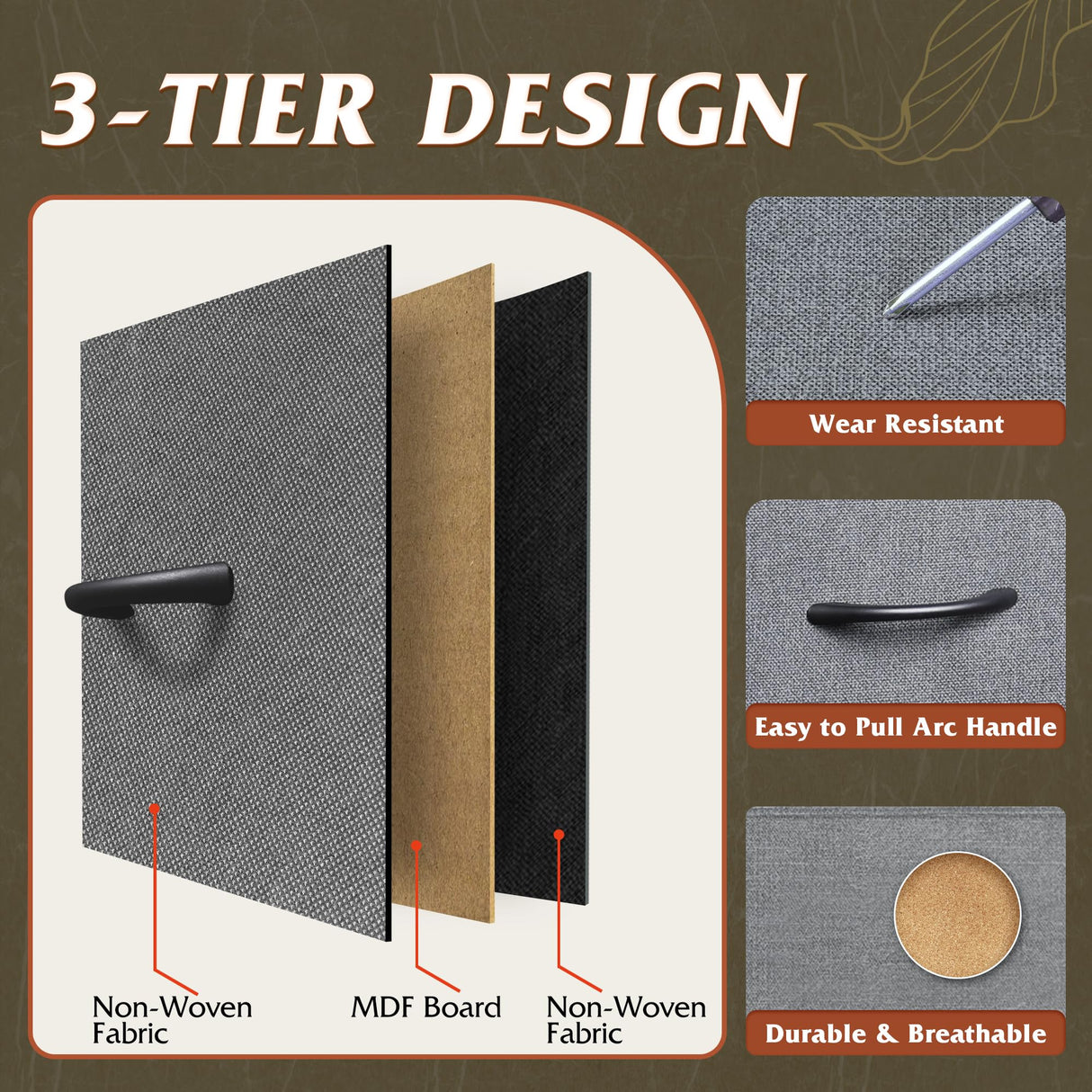 WLIVE 5 Drawer Dresser TV Stand for 45 Inch TV, Entertainment Center with Open Shelf and Power Outlet, Chest of Drawers for Bedroom, Living Room, Closet, Dark Grey WLIVE