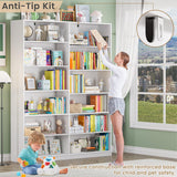 White Bookcase with 24 Open Shelves, 6 Tier Large Bookshelves, 70.8 Inch Tall Bookshelf and Bookcases for Living Room, Bedroom, Home Office Library Odeekea