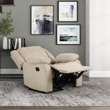 Lexicon Manual Recliner Sofa Chair, Home Theater Seating, Wall Hugger Manual Reclining Nursery Chair for Bedroom/Living Room/Office/Apartment, Oatmeal Textured Fabric Lexicon