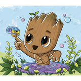 DIAMOND ART CLUB Bathtime and Bee Marvel Diamond Painting Kit, Fun DIY Crafts for Adults and All Ages, Round Diamond Art Canvas for Beginners, 15" x 13" (38.1 x 32.8 cm) DIAMOND ART CLUB