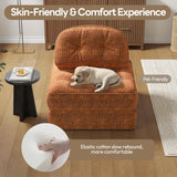 Dowinx Folding Sofa Bed with Pillow, Convertible Comfy Couch Bed for Adults Home Lounge and Gaming, Modern Comfortable Design for Apartment Living Room Bedroom, Single, Smooth Velvet, Amber Brown Dowinx