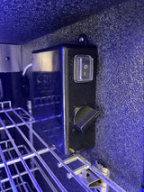 Mont Alpi MAF 2.7 Cubic Ft Stainless Steel Portable Outdoor Rated Glass Door Compact Temperature Adjustable Lockable Refrigerator Beverage & Wine Cooler Module w/ 3 Adjustable Racks + Blue Lighting Mont Alpi