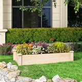 Giantex Wooden Raised Garden Bed, Rectangular Planter Box for Vegetables, Fruits, Flowers, Herbs, 48" Lx24 Wx10 H Outdoor Elevated Planting Bed for Garden, Backyard, Lawn, Patio Giantex