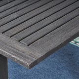 Great Deal Furniture Christopher Knight Home Eric Outdoor Expandable Acacia Wood Dining Table, Dark Gray Finish Christopher Knight Home