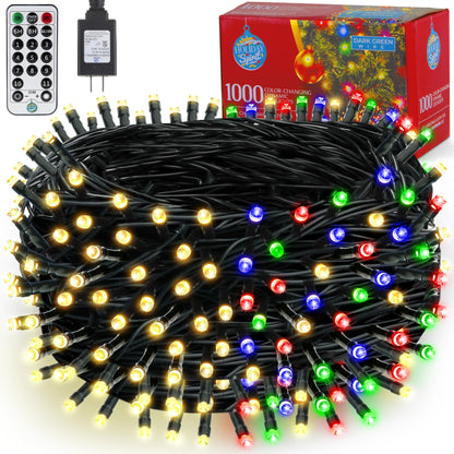 HOLIDAY SPIRIT Color Changing Christmas Lights 1000ct