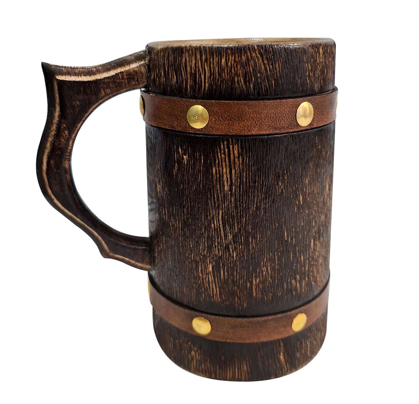 collectiblesBuy Antique Wooden Beer Mug Beverages Tankard Coffee Stein Groomsmen Idea Medieval Inspired Drinking Mug Kitchen Accessories Home Decor - WoodArtSupply