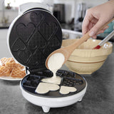 Valentine's Day Mini Hearts Waffle Maker - Bake 9 Heart Shaped Waffles or Pancakes w Electric Nonstick Iron- Show Love w Unique Breakfast or Treat for Her, Kids or Adults- Fun Dessert Gift for Her Him Waffle Wow!