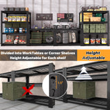 skillmaid 4 Tier 40" W Garage Shelving Heavy Duty Wire Storage Shelves Adjustable Industrial Metal Shelving Unit Utility Shelf for Garage, Warehouse, Basement,Pantry,Commercial, 40" W x 20" D x 59" H skillmaid