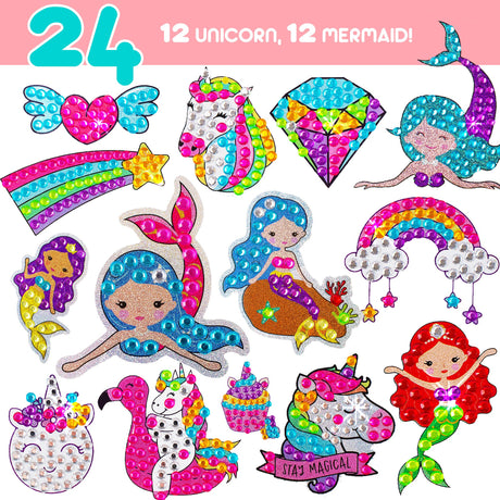 Blue Squid Diamond Art Kits for Kids – Easy DIY 5D Gem Art Diamond Painting Kits for Unicorn and Mermaid - Arts & Crafts Kit for Kids, Girls, Boys Ages 6 7 8 9 10 11 12 Blue Squid