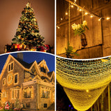 kemooie 500 LED Christmas Lights, 164FT 8 Lighting Modes Plug in Waterproof LED String Lights for Outdoor Christmas Tree Birthday Christmas Wedding Party Garden Balcony Decorations (Warm White) kemooie