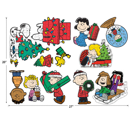 RoseArt - Mini Shaped Multipack - Peanuts Holiday Friends - 500 Piece Jigsaw Puzzle for Adults