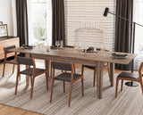 Maotifeys Rustic Wood Extendable Dining Room Table 71"-106" Rectangular Expandable Dining Tables for 6 8 10 12 People Industrial Transformer Kitchen Table Space Saving for Family Gathering (Dark Oak) Maotifeys