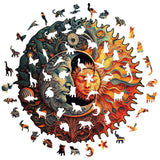 Wooden Puzzles for Adults, 200 Pieces Wood Puzzles, Irregular Animal Shaped Unique Wooden Jigsaw Puzzles, Creative Ghristmas Gift for Teenagers and Adults WHJSG