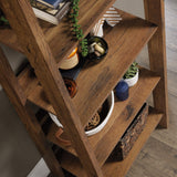 Sauder Trestle 5-Shelf Bookcase in Vintage Oak Finish - Stylish Storage for Any Room Sauder