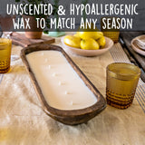 Wooden Dough Bowl Candle 20 Inch, Farmhouse Dough Bowl Candle, Table Centerpiece Wooden Dough Bowl Soy Candle, Wooden Bowl Candle Boat Wooden Candle Bowl, Bread Bowl Candle, Farmhouse Candle MAINEVENT