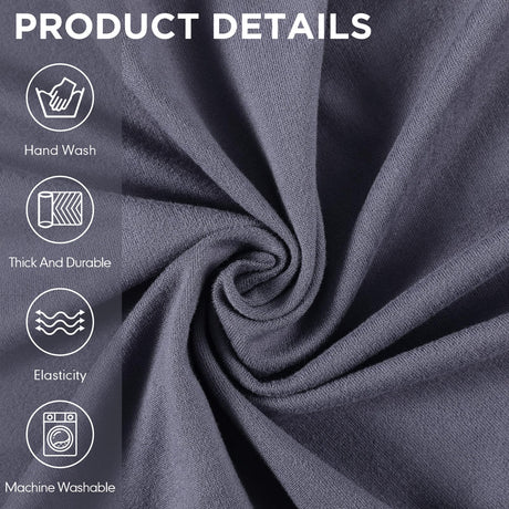 Peryiter 2 Pcs Loveseat Covers Slipcover Set for Couch Furniture Covers for Living Room Sofa Arm Chair, Form Fit Stretch, Wrinkle Proof, Furniture Protector(Dark Gray,Milk Silk) Peryiter