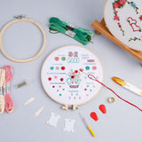 Caydo Embroidery Kit with Water Soluble Embroidery Stabilizer Including 2Pcs Embroidery Hoops, 100 Color Threads, Embroidery Fabric, and Cross Stitch Tool Embroidery Starter Kits for Adults Beginners Caydo
