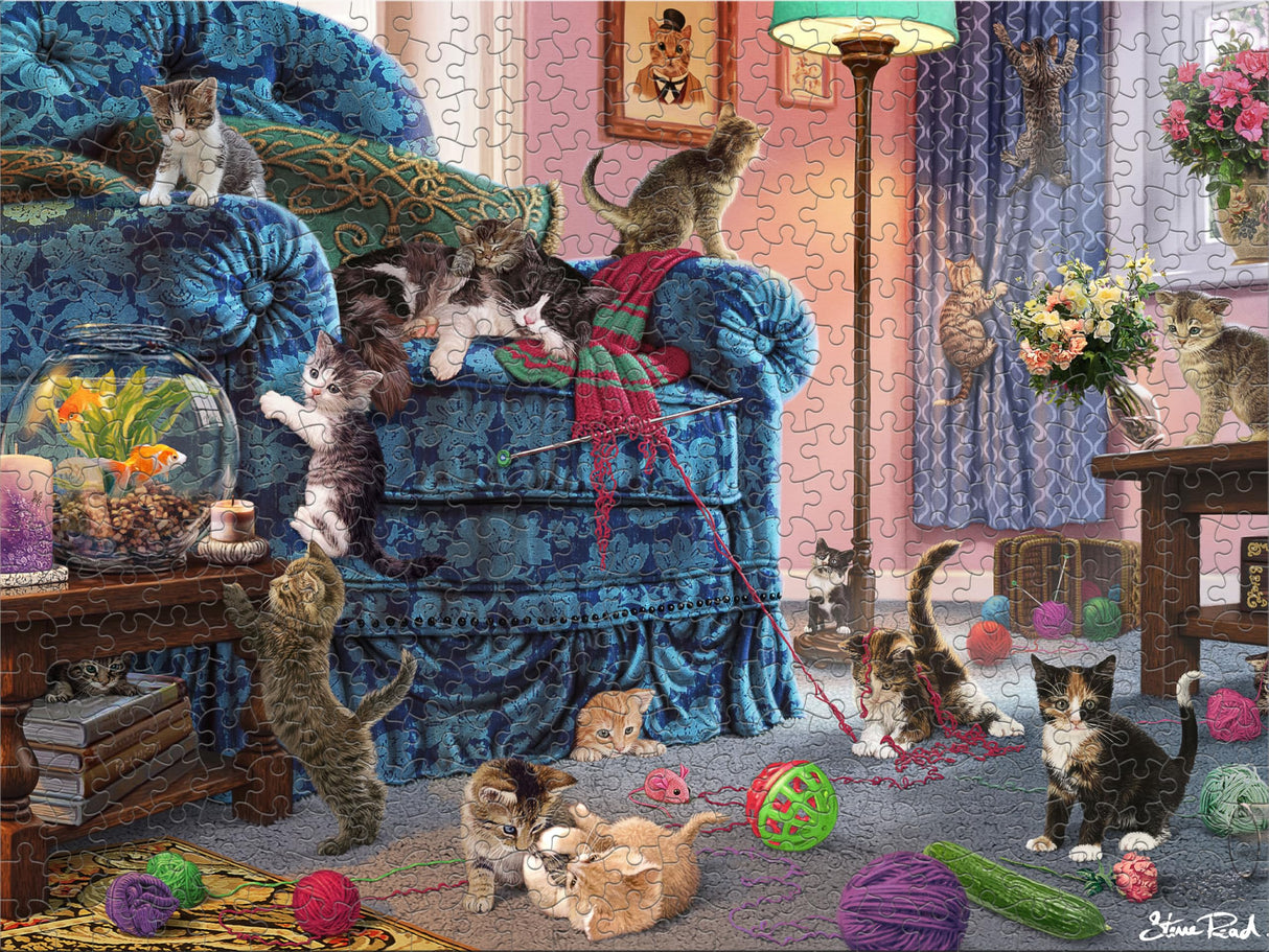 Ceaco - Paws Gone Wild - Kitten Kerfuffle - 500 Piece Jigsaw Puzzle Ceaco