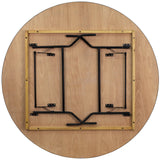 Flash Furniture Furman 6' Round All-Occasion Wood Folding Event Table, Foldable Round Portable Banquet Table with Wooden Top, Natural/Black Flash Furniture