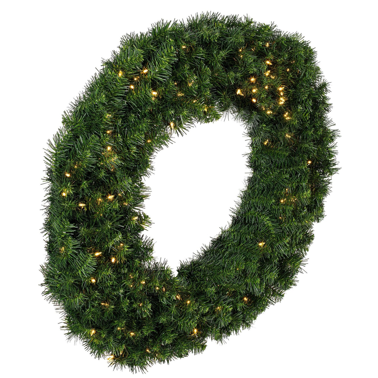 Vickerman 48" Douglas Fir Artificial Christmas Wreath - 200 Warm White Italian LED Lights - Wreath for Mantel or Door - Reliable and Durable - Holiday Wreath