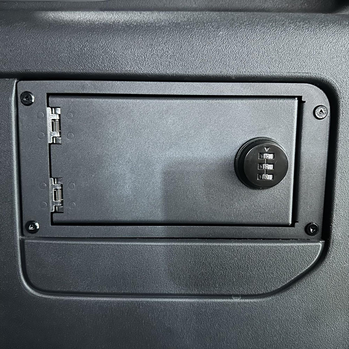 RERPRO Trunk Storage Organizer Gun Safe Lock Box Compatible with 2021 2022 2023 2024 2025 New Ford Bronco 2/4 Door Interior Accessories Rear Cargo Security Vault Tray with 3 Digit Combo Password Black RERPRO