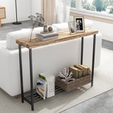 Acovy Rustic Solid Wood Sofa Table, Entryway Table, Console Table for Living Room, Hallway, Foyer, Rustic Brown Acovy