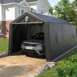 VONZOY Carport 10'×20' Heavy Duty,Car Canopy Portable Garage with Roll-up Zipper Door,Thick Shelter Storage Canopy Tent with All-Steel Metal Frame,Sunshade,Waterproof, for Car,Truck,SUV VONZOY