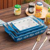 Wisenvoy Baking Dish Ceramic Lasagna Pan Casserole Dish 3-Piece Bakeware Sets Baking Dishes Baking Set Baking Dish Set Wisenvoy