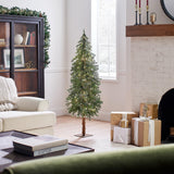 National Tree Company lit Artificial Christmas Tree Includes Pre-strung White Lights and Stand, Hickory Cedar Slim-5 ft National Tree Company