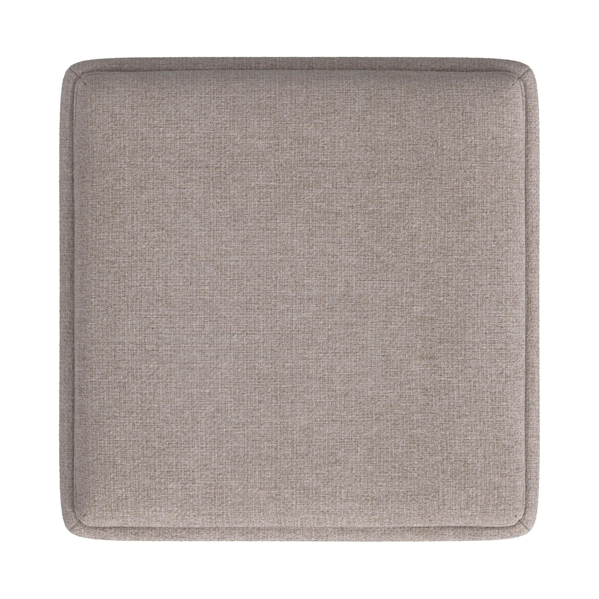 HomePop Home Decor Storage Ottoman with Tray Top|Upholstered Modern Square Storage Ottoman with Storage for Living Room & Bedroom, Light Brown Woven HomePop