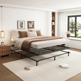 VIPSHOW 1.5 Inch Full Metal Box Spring with Round Corners - 3000 lbs Capacity, Low Profile Bed Slat Replacement Bunkie Board with Steel Slats, Noise-Free, Easy Assemble, Black VIPSHOW