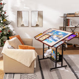 Becko US 1500 Piece Tilting Puzzle Table with 5 Drawers & Cover, Adjustable Puzzle Board with 5 Tilt Angle & Height Adjustment, Portable Jigsaw Tables for Adults, Easy to Move, for 1500 Piece Puzzles Becko US
