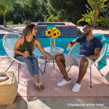 Best Choice Products 3-Piece Outdoor Acapulco All-Weather Patio Conversation Bistro Set w/Plastic Rope, Glass Top Table and 2 Chairs - Natural Best Choice Products