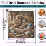 CZYWJMEI 5D Diamond Painting Kits for Adults Beginners,DIY Dragon Cat Diamond Art,Full Round Drill Diamond Dot Gem Art Kits,Home Wall Decor 16x16 Inch CZYWJMEI