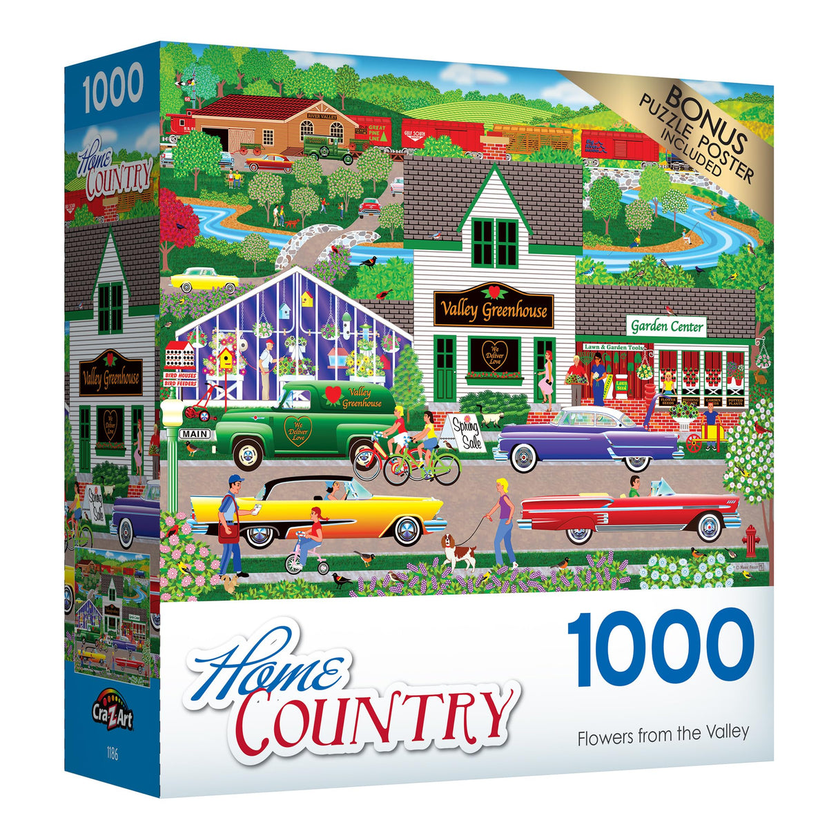 RoseArt Home Country - Flowers from The Valley - 1000 Piece Jigsaw Puzzle RoseArt