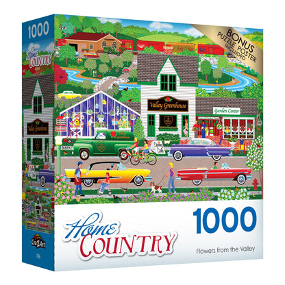 RoseArt Home Country - Flowers from The Valley - 1000 Piece Jigsaw Puzzle